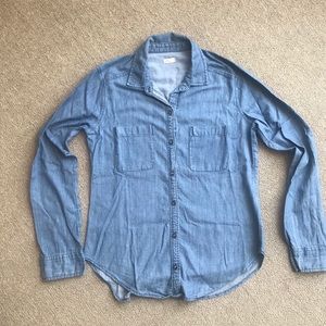 HOLLISTER JEAN SHIRT BLUE BUTTON DOWN SMALL